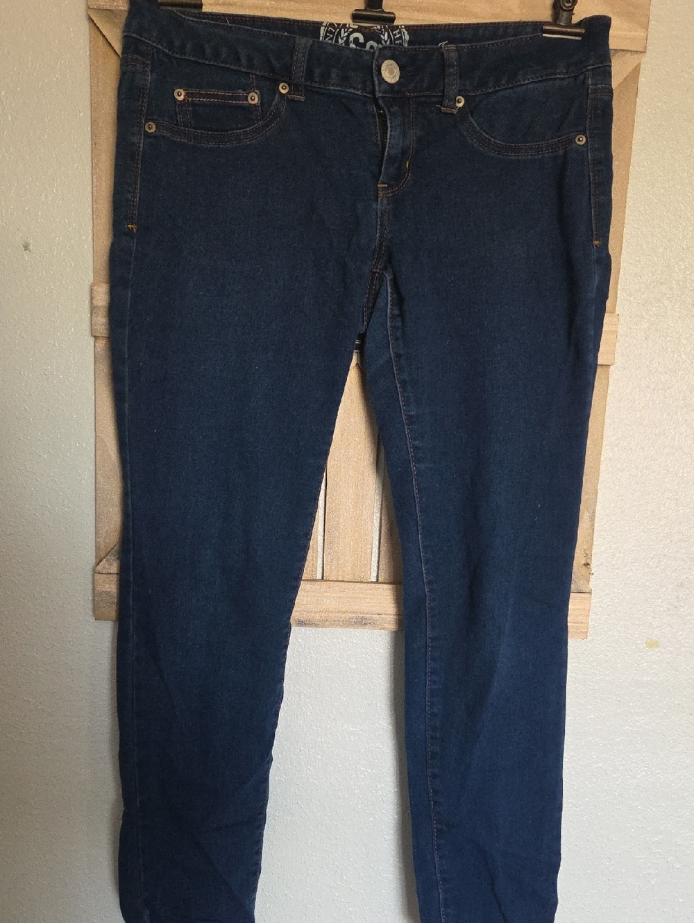 SO Higher Rise Sz 11 Dark Blue Women's Stretch Denim Jeggings